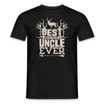 Meilleur t-shirt Buckin Oncle Ever Hunting Hunter Buck - T-shirt homme - noir - Devant - AI Model Male 178 light (178cm)
