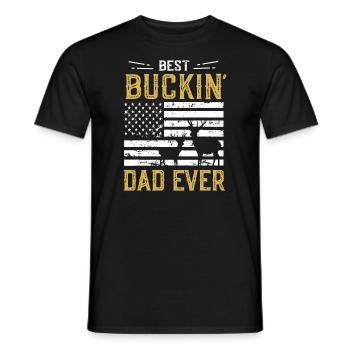 Bester Buckin-Vater aller Zeiten Lustiges Geschenk Coole Jagd - Männer T-Shirt - Schwarz - Vorne - AI Model Male 178 light (178cm)