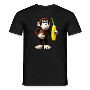 Bananen Affe - Männer T-Shirt - Schwarz - Vorne - AI Model Male 178 light (178cm)