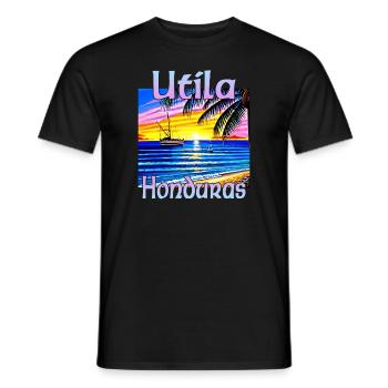 Utila Honduras - Männer T-Shirt - Schwarz - Vorne - AI Model Male 178 light (178cm)