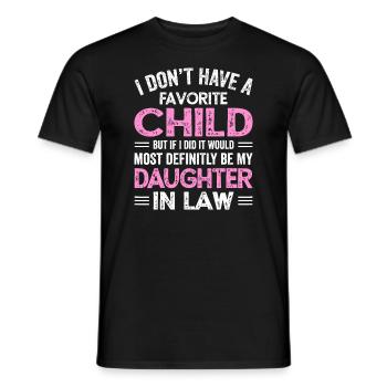 Lieblingskind meine Schwiegertochter lustige Mütter da - Männer T-Shirt - Schwarz - Vorne - AI Model Male 178 light (178cm)