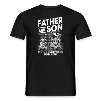 Quad Père et fils Partenaires de conduite pour la vie - T-shirt homme - noir - Devant - AI Model Male 178 light (178cm)