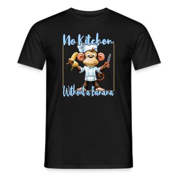 Küchenaffe Banana Vibes - Männer T-Shirt - Schwarz - Vorne - AI Model Male 178 light (178cm)