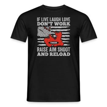 Saison de chasse au canard Chasse aux oiseaux chasseurs - T-shirt homme - noir - Devant - AI Model Male 178 light (178cm)