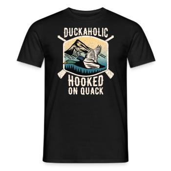 Chasse au canard Duckaholic - T-shirt homme - noir - Devant - AI Model Male 178 light (178cm)