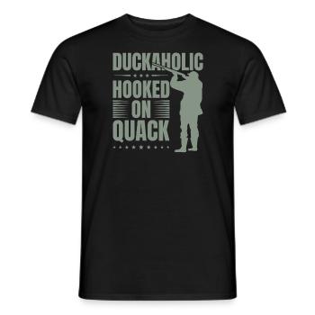 Chasse au canard Duckaholic - T-shirt homme - noir - Devant - AI Model Male 178 light (178cm)