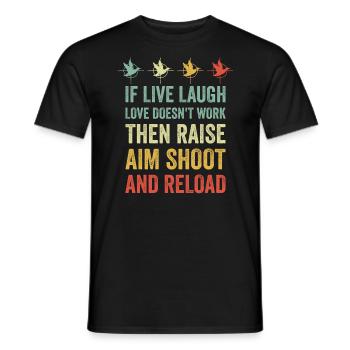 Saison de chasse au canard Chasse aux oiseaux chasseurs - T-shirt homme - noir - Devant - AI Model Male 178 light (178cm)