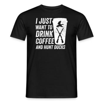 Duck Hunting Season Hunter Bird Hunting - Men's T-Shirt - black - Front - AI Model Male 178 light (178cm)