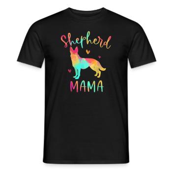 Berger Mama Berger Allemand Coloré Cadeaux Chien M - T-shirt homme - noir - Devant - AI Model Male 178 light (178cm)