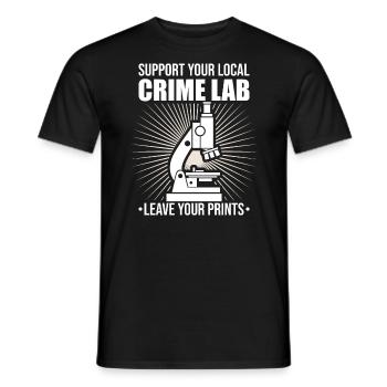 Forensic Technician Crime Scene Investigator Forensic Sentence - Men's T-Shirt - black - Front - AI Model Male 178 light (178cm)