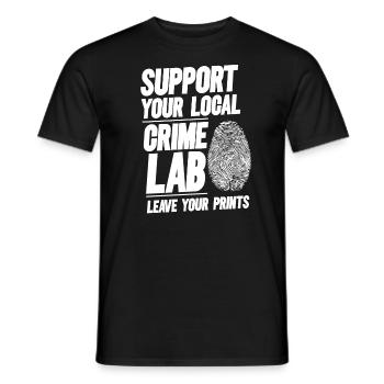 Forensic Technician Crime Scene Investigator Forensic Sentence - Men's T-Shirt - black - Front - AI Model Male 178 light (178cm)