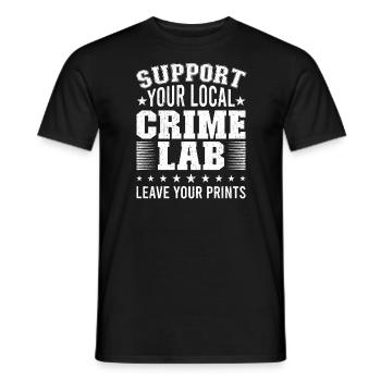Forensic Technician Crime Scene Investigator Forensic Sentence - Men's T-Shirt - black - Front - AI Model Male 178 light (178cm)