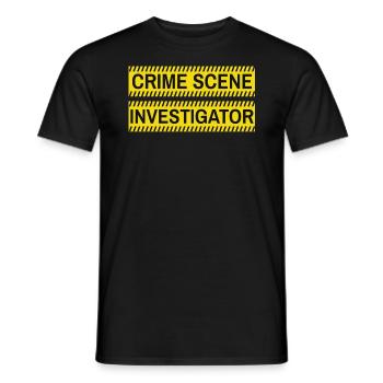 Forensic Technician Crime Scene Investigator Forensic Sentence - Men's T-Shirt - black - Front - AI Model Male 178 light (178cm)