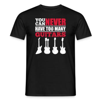 Drôle de guitariste Instrument de musique Guitariste G - T-shirt homme - noir - Devant - AI Model Male 178 light (178cm)