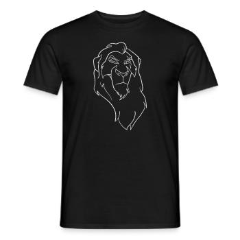 Lion King Scar Line Art Graphicsimbastrengthtigerw - T-shirt homme - noir - Devant - AI Model Male 178 light (178cm)