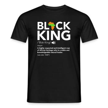 Black King Definition African Pride Melanin Educat - Men's T-Shirt - black - Front - AI Model Male 178 light (178cm)