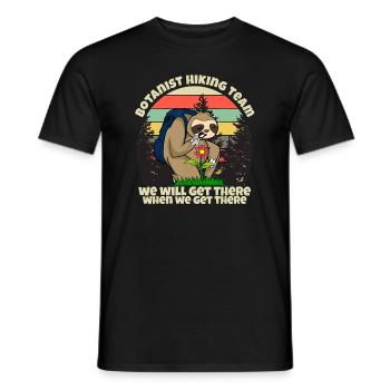 Équipe de randonnée botaniste, paresseux botanique - T-shirt homme - noir - Devant - AI Model Male 178 light (178cm)