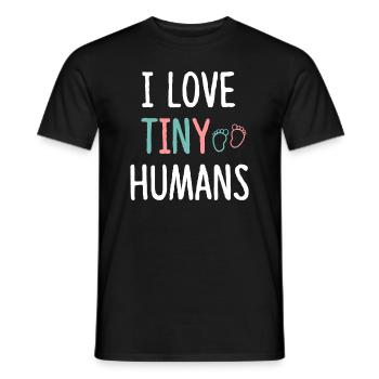 NICU Nurse Love Tiny Humans - Neonatal Nurse Outfi - Men's T-Shirt - black - Front - AI Model Male 178 light (178cm)
