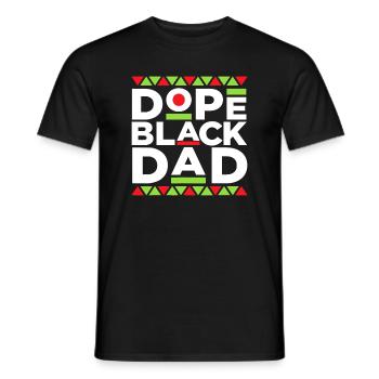 Black Dad Matter Black History Month Pride Fathers - Men's T-Shirt - black - Front - AI Model Male 178 light (178cm)