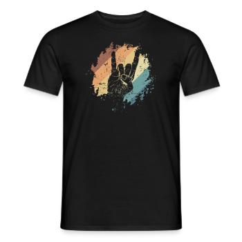 Heavy Metal Handzeichen Musik Band Genre - Männer T-Shirt - Schwarz - Vorne - AI Model Male 178 light (178cm)