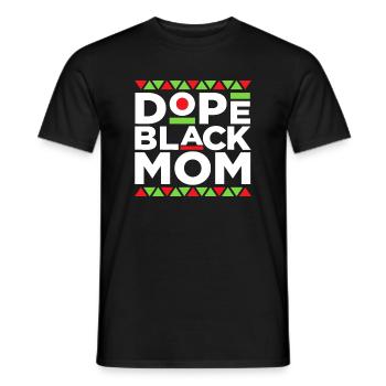 Black Mom Matter Mois de l’histoire des Noirs Mère Pridel - T-shirt homme - noir - Devant - AI Model Male 178 light (178cm)