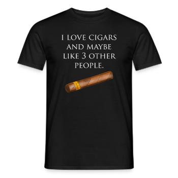 Ich liebe Zigarren & vielleicht 3 andere Leutealedrinkginteq - Männer T-Shirt - Schwarz - Vorne - AI Model Male 178 light (178cm)