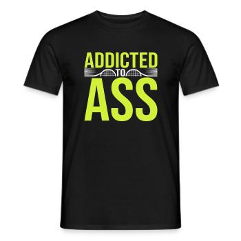 Tennis Saying Addicted To Ass For Tennis Player - Männer T-Shirt - Schwarz - Vorne - AI Model Male 178 light (178cm)