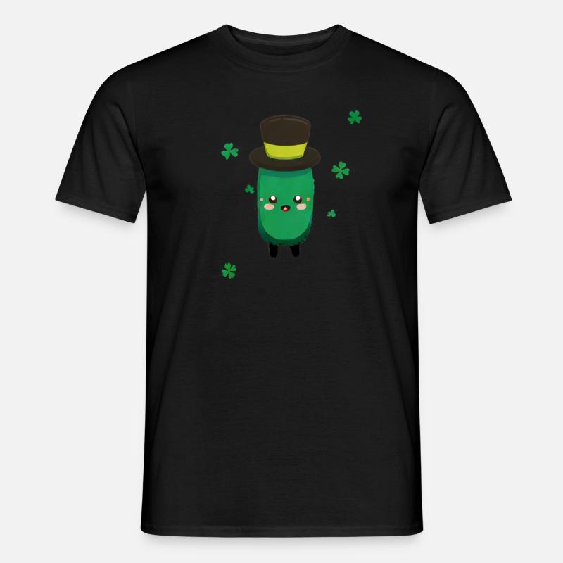 saint patrick's day - Cucumber - Men's T-Shirt - black