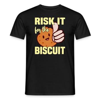 Risk it for the Biscuit - Men's T-Shirt - black - Front - AI Model Male 178 light (178cm)