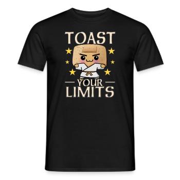 Toast Your Limits - Toast - Männer T-Shirt - Schwarz - Vorne - AI Model Male 178 light (178cm)