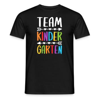 Team Kindergarten T-Shirt Teacher Back To Schoolba - Men's T-Shirt - black - Front - AI Model Male 178 light (178cm)
