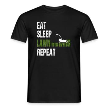 Rasen mähen Hemd lustig Rasenmäher Hemd Gartenarbeit - Männer T-Shirt - Schwarz - Vorne - AI Model Male 178 light (178cm)