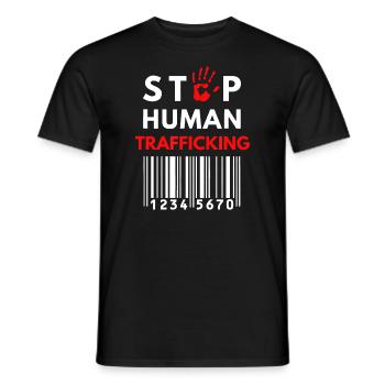 Sensibilisation à la traite des personnes End It Not For Sale St - T-shirt homme - noir - Devant - AI Model Male 178 light (178cm)