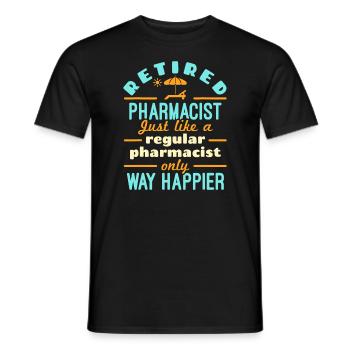 Retired Pharmacist Pharmacy Pharm.D Retirement Way - Men's T-Shirt - black - Front - AI Model Male 178 light (178cm)