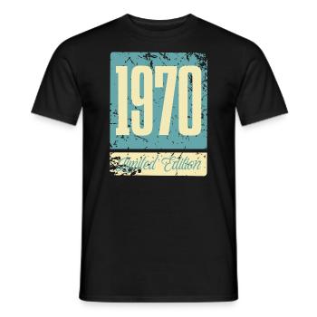 1970 Naissance Anniversaire Année de naissance - T-shirt homme - noir - Devant - AI Model Male 178 light (178cm)