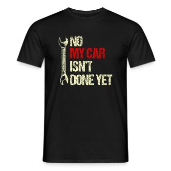 Non Ma voiture n’a pas encore fini Outils Mécanicien Plaque de cuisson de garage - T-shirt homme - noir - Devant - AI Model Male 178 light (178cm)