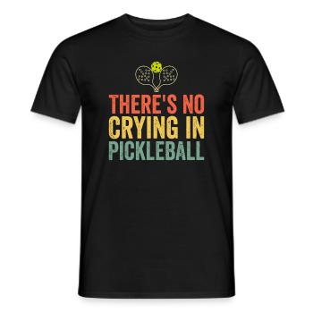 Il n’y a pas de pleurs dans Pickleballpeace love pickleba - T-shirt homme - noir - Devant - AI Model Male 178 light (178cm)
