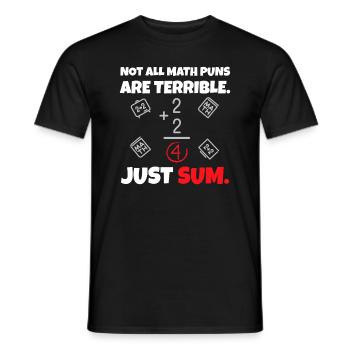 Toutes les blagues mathématiques ne sont pas terribles juste somme - Math Te - T-shirt homme - noir - Devant - AI Model Male 178 light (178cm)