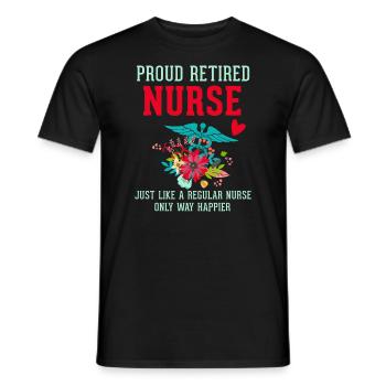 Geschenke für pensionierte Krankenschwestern, genau wie normale Krankenschwestern W - Männer T-Shirt - Schwarz - Vorne - AI Model Male 178 light (178cm)