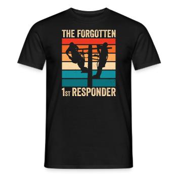 High Voltage Electrician Power Grid - Men's T-Shirt - black - Front - AI Model Male 178 light (178cm)