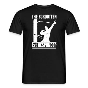Réseau électrique électrique haute tension - T-shirt homme - noir - Devant - AI Model Male 178 light (178cm)