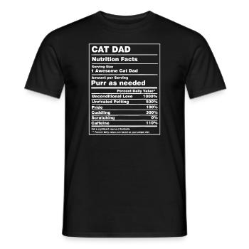 Cat Daddy pour hommes, drôle Cat Dad Valeur nutritive D - T-shirt homme - noir - Devant - AI Model Male 178 light (178cm)