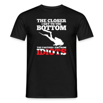 Drôle de plongée sous-marine Flag Dive Citation de plongée Scuba Diver Gif - T-shirt homme - noir - Devant - AI Model Male 178 light (178cm)