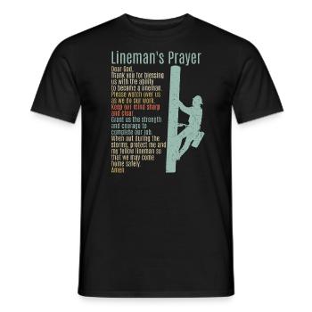 High Voltage Electrician Power Grid - Men's T-Shirt - black - Front - AI Model Male 178 light (178cm)