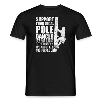 High Voltage Electrician Power Grid - Men's T-Shirt - black - Front - AI Model Male 178 light (178cm)
