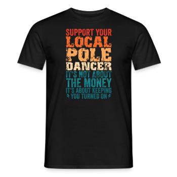 High Voltage Electrician Power Grid - Men's T-Shirt - black - Front - AI Model Male 178 light (178cm)