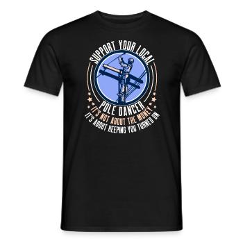 Réseau électrique électrique haute tension - T-shirt homme - noir - Devant - AI Model Male 178 light (178cm)