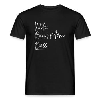 Ehefrau Bonus Mama Boss - Männer T-Shirt - Schwarz - Vorne - AI Model Male 178 light (178cm)
