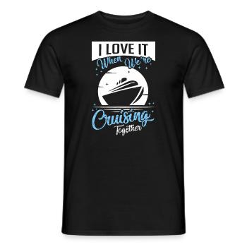Passendes Paar Kreuzfahrt Kreuzfahrtschiff Geschenk - Männer T-Shirt - Schwarz - Vorne - AI Model Male 178 light (178cm)