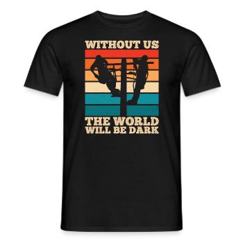 Funny High Voltage Electrician Saying Electrics - Men's T-Shirt - black - Front - AI Model Male 178 light (178cm)